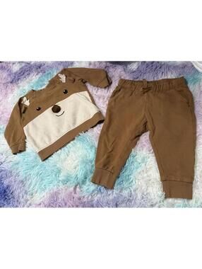 H&M 12 Month Old Deer Outfit Set